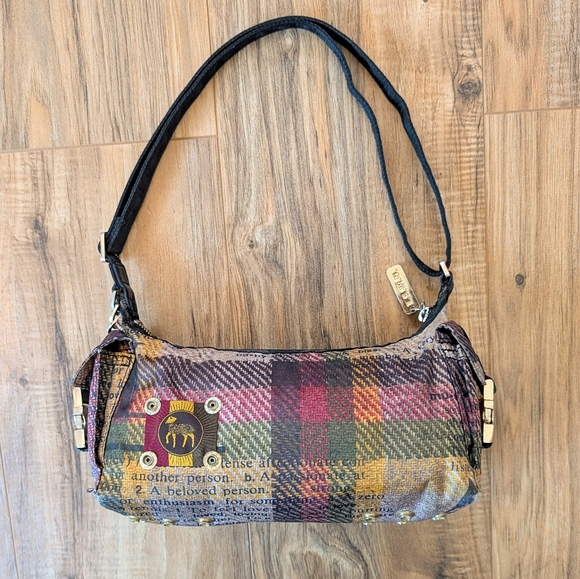 L.A.M.B Lesportsac Plaid Donegal Ribbon Hobo Bag Vintage Y2K Rare